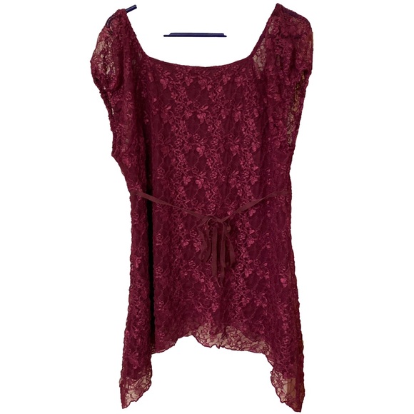 Venezia Lace Shark-bite Pink Top - Picture 2 of 5